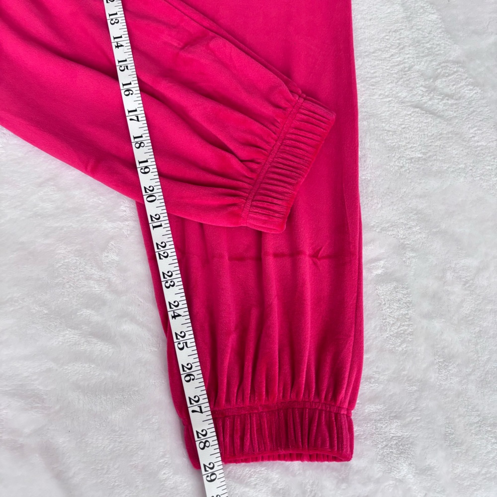 JUICY COUTURE Coco Red Diamanté Velour Tracksuit Top and Jogger Set--NWT--L - Picture 15 of 15